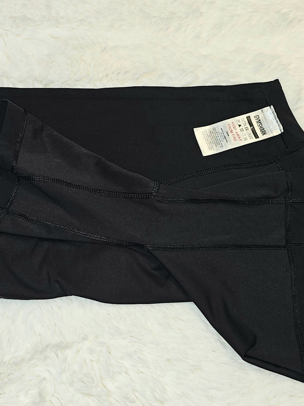 Gymshark High-Waist Black Women’s Performance Shorts-Lg - Picture 6 of 8